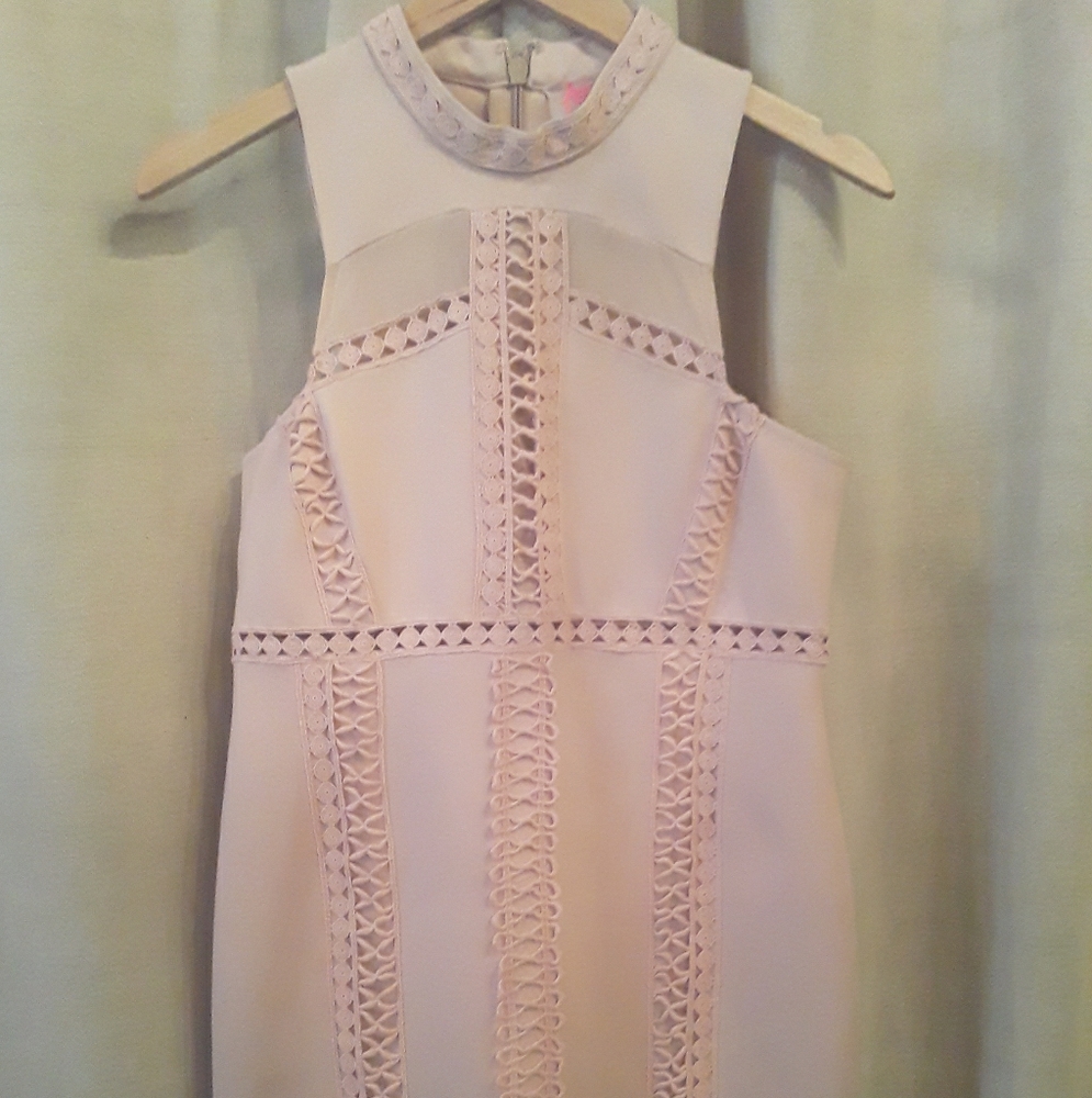 Free People rose gold sleeveless mini dress